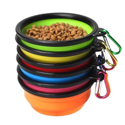 1000ml Large Size Silicone Portable Collapsible Pet Feeder